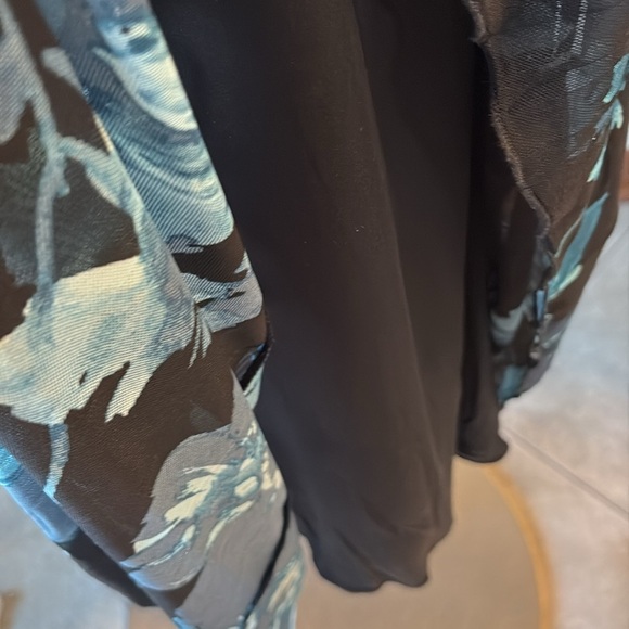 Alexa B maxi / midi mesh evening dress stretch halter waisted flowy floral 12 - Picture 7 of 14